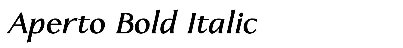 Aperto Bold Italic